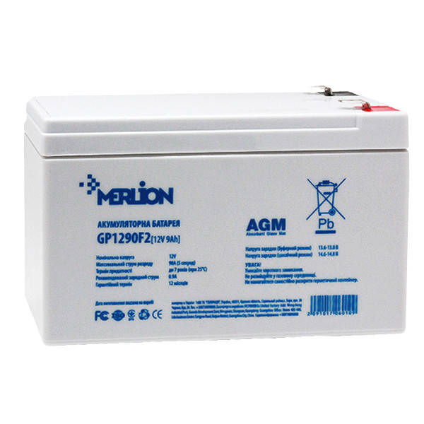 

Аккумулятор 12V 9Ah Merlion (6FM90 / 1290)