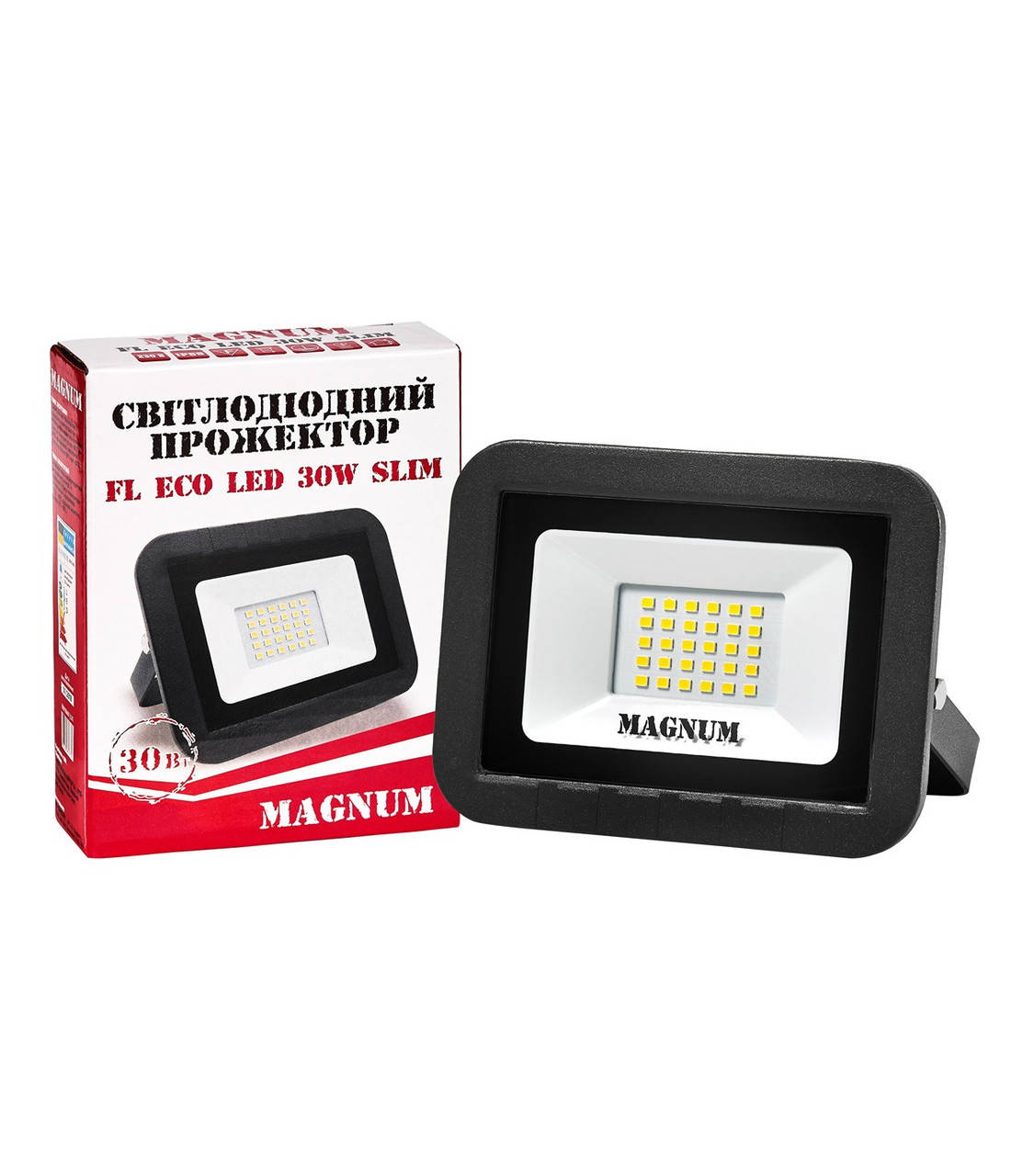 

Светодиодный прожектор FL ECO LED 30Вт slim 4000К IP65 MAGNUM (90014088)