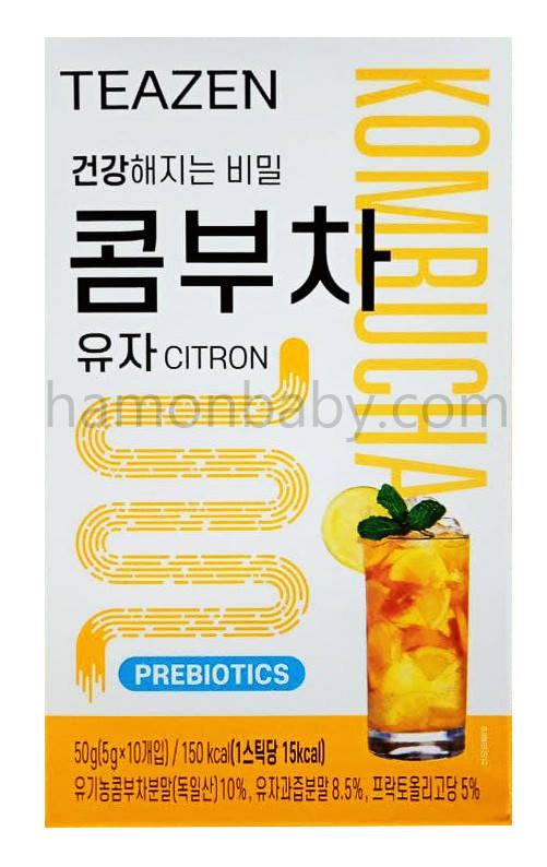 

Чай Комбуча (Kombucha) Цитрон, 50 г (5 г х 10 пакетов), ТМ Teazen, Южная Корея