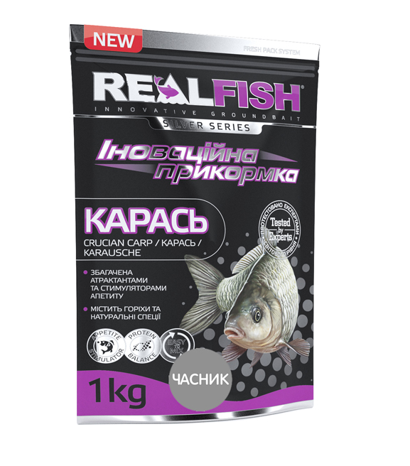 

Прикормка Real Fish 1 кг КАРАСЬ ЧАСНИК