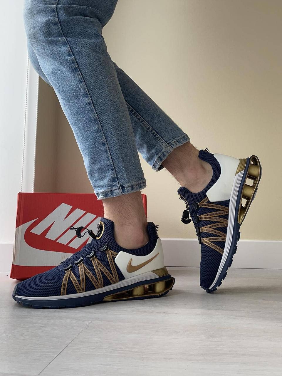 

Кроссовки мужские Nike SHOX GRAVITY (синие)
