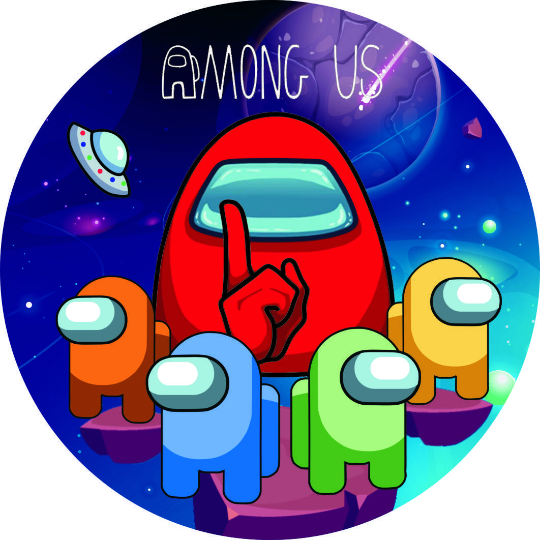 

Тарелка одноразовая " АМОНГ АС Among Us " ( Космос )