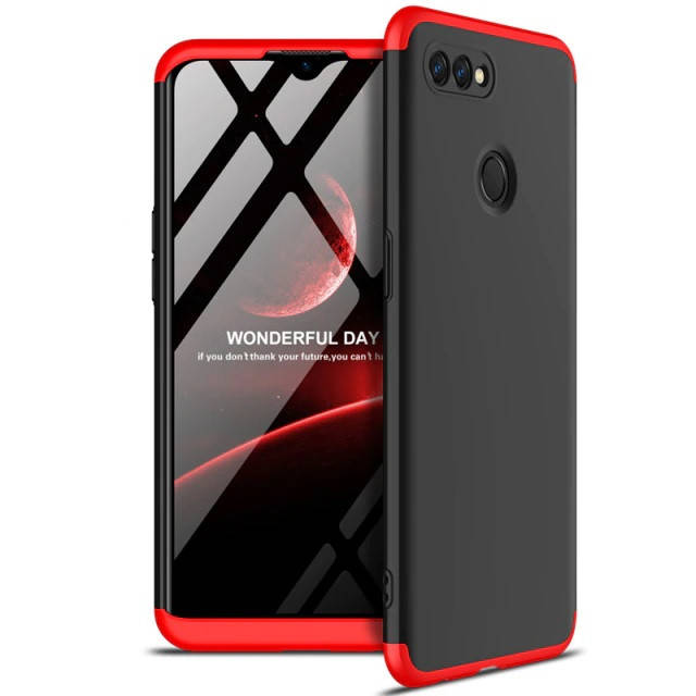 

Чехол GKK 360 для OPPO A5S Бампер противоударный Black-Red