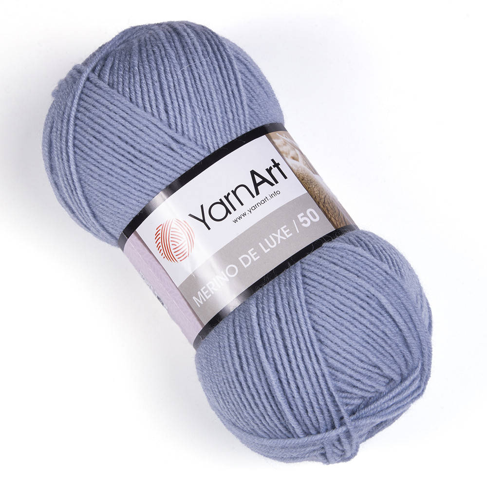 

Yarnart Merino De Luxe 50 № 3072 серо-голубой