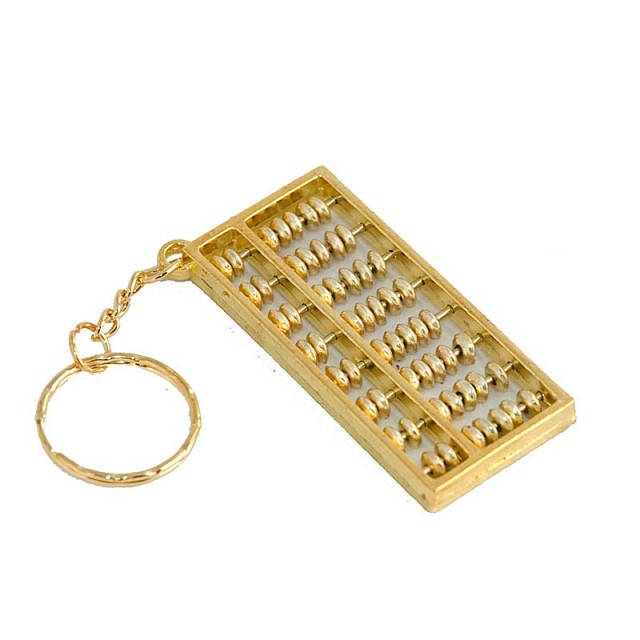 

Брелок "Абакус" 9х4 см золотистый (1573)