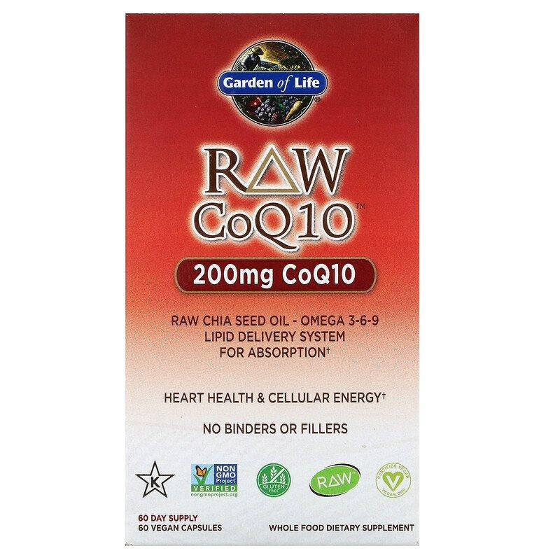 

Garden of Life Raw CoQ10 200 mg 60 капсул