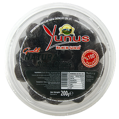

Маслини в'ялені Юнус Yunus 200g 18шт/ящ (Код : 00-00006087)