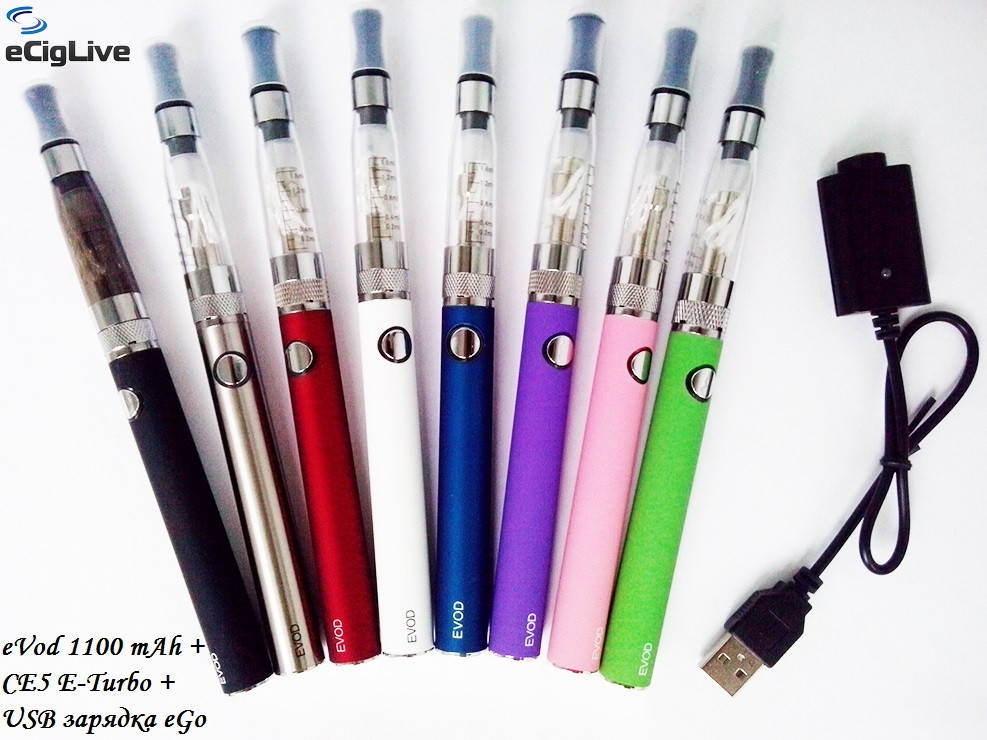 

Электронные сигареты eVod 1100 mAh+CE5 E-Turbo, Разные цвета
