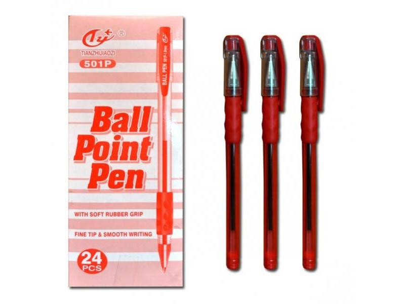 

Ручка шариковая ТУ-501Р Ball pen с грипом красная