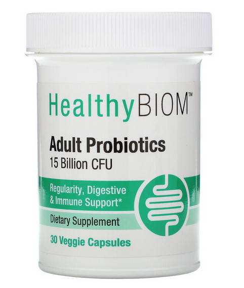 

HealthyBiom, Пробиотики для взрослых, 15 млрд 30 растительных капсул, пробиотик 15млрд,пробиотик