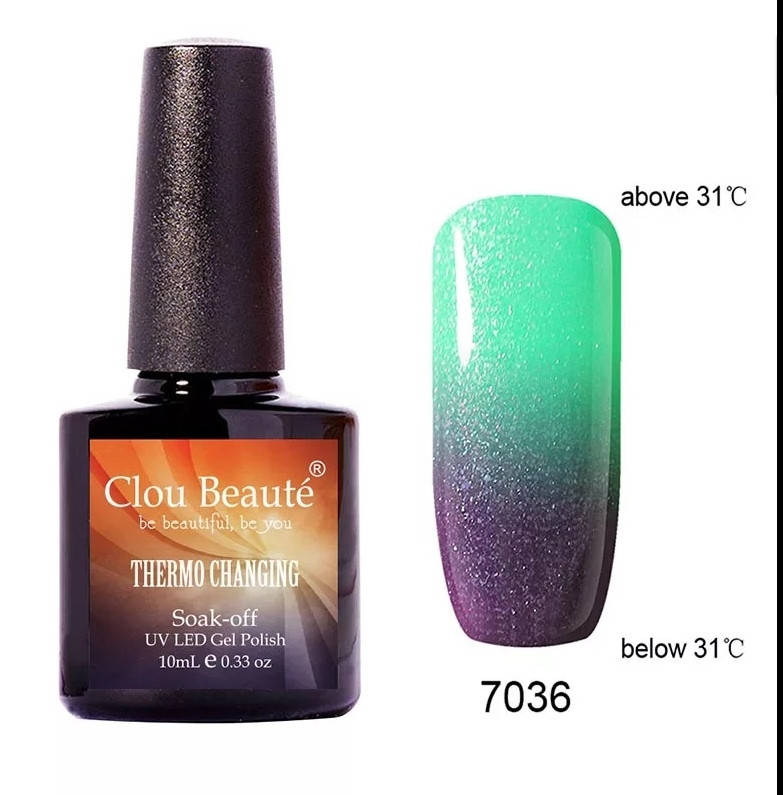 

Термо Гель лак Clou Beauty с термоэффектом 10мл. Термолак Фиолетовый 7036