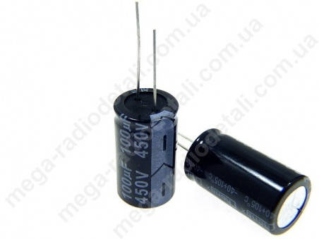 

Конденсатор электролит. 100uF 450v (18х31mm)