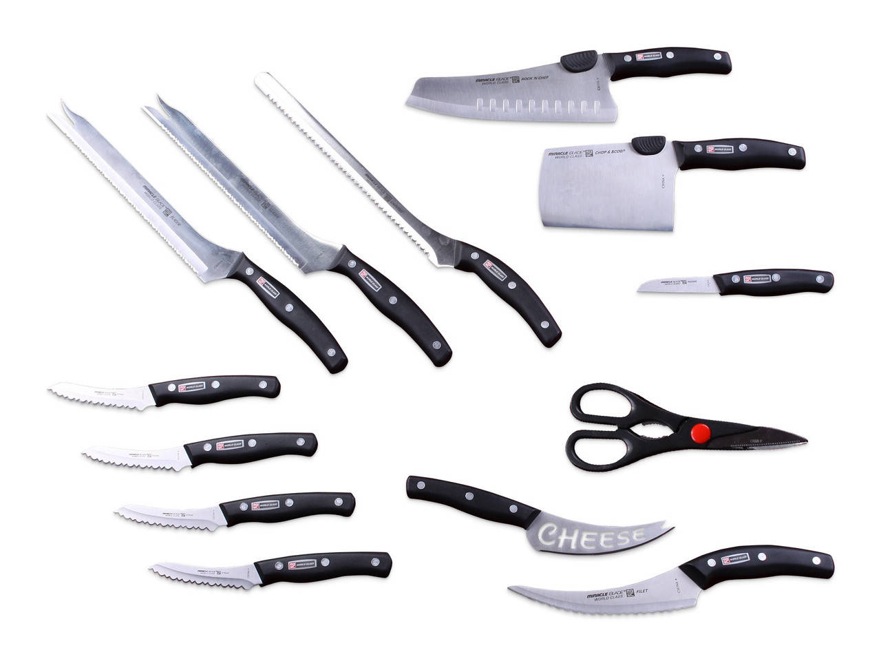 

Набор ножей Miracle Blade World Class (Мирэкл Блэйд) 12 шт плюс кухонные ножницы.