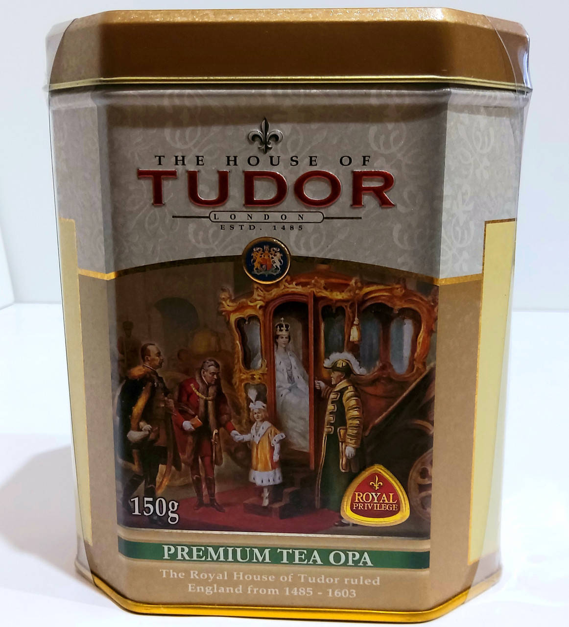 

Подарочный чай Тюдор Tudor Premium OPA 150 г в жестяной банке