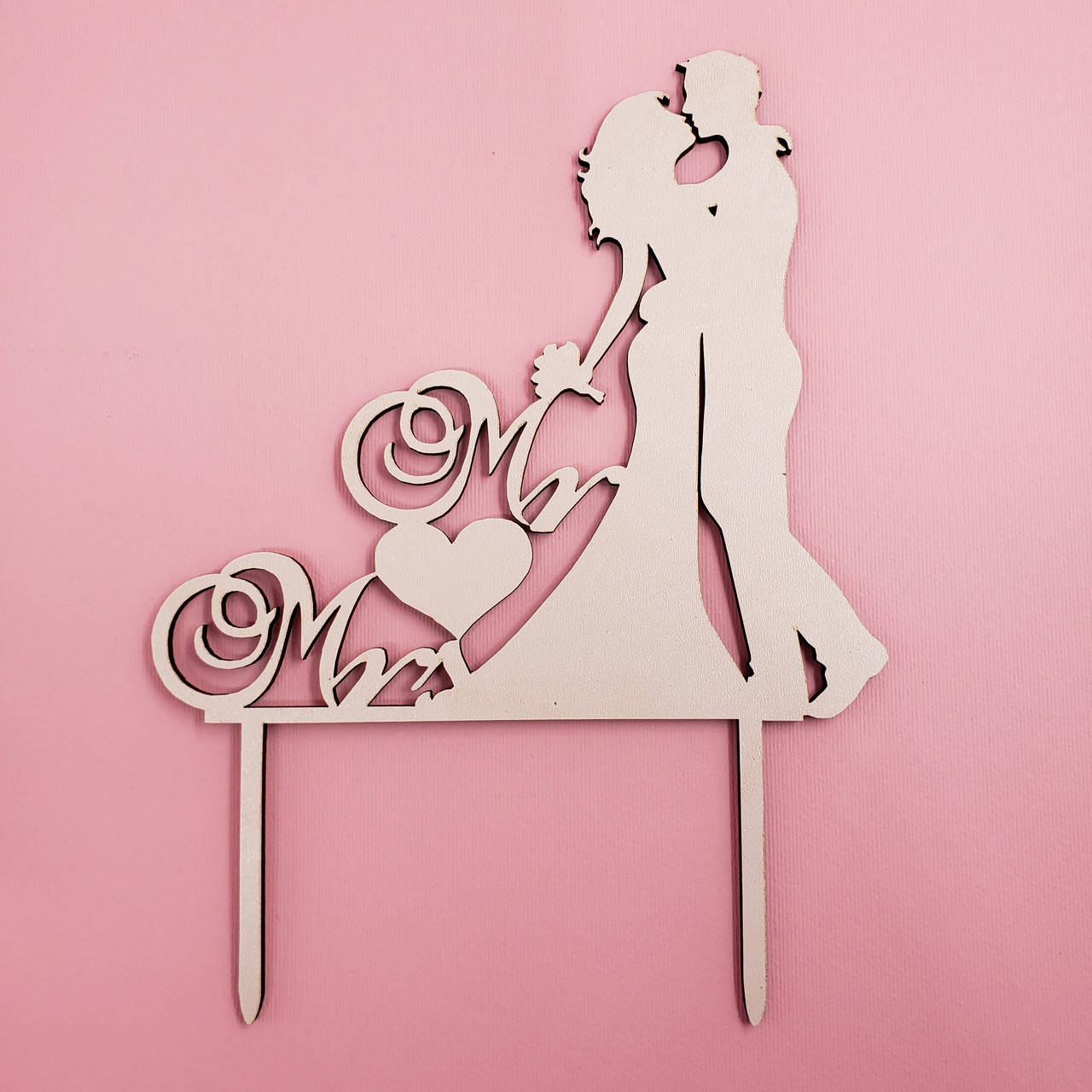 

Топпер ДВП Жених и невеста - белый