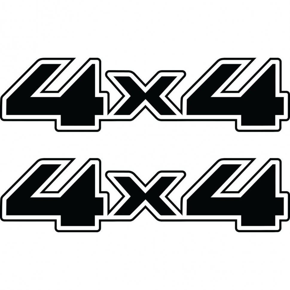 

Набор виниловых наклеек на автомобиль - 4x4 v13 (2шт)