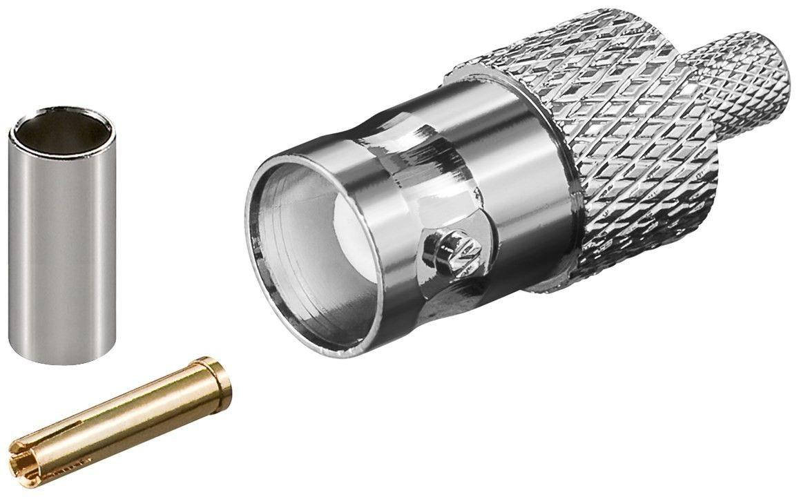 

Гніздо FreeEnd-BNC/50ohm Goobay /F конектор обжимний RG58/U Gold Серебряный(75.01.1357)