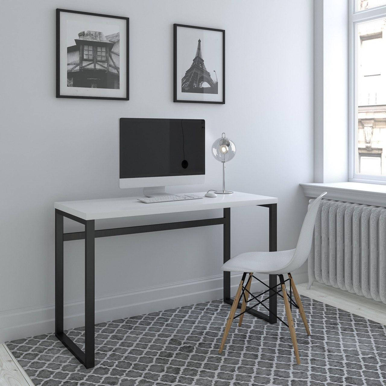 

Компьютерный стол, письменный стол c толстой столешницей Loft X-1 Белый