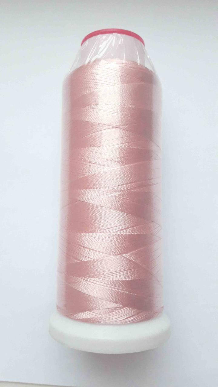 

Нитки для машинной вышивки 100% вискоза (100% rayon) 3000 метрів, №126, ніжно рожевий, Розовый