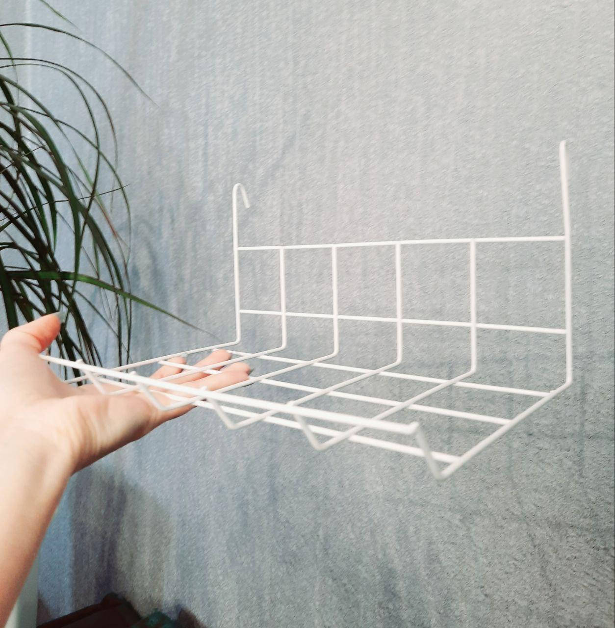 

Съемная полочка для крепления на Мудборд WUW большая сетчатая Белая