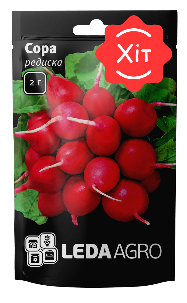 

Сора 2 г Leda Agro Редиска Насіння (Редис Семена)