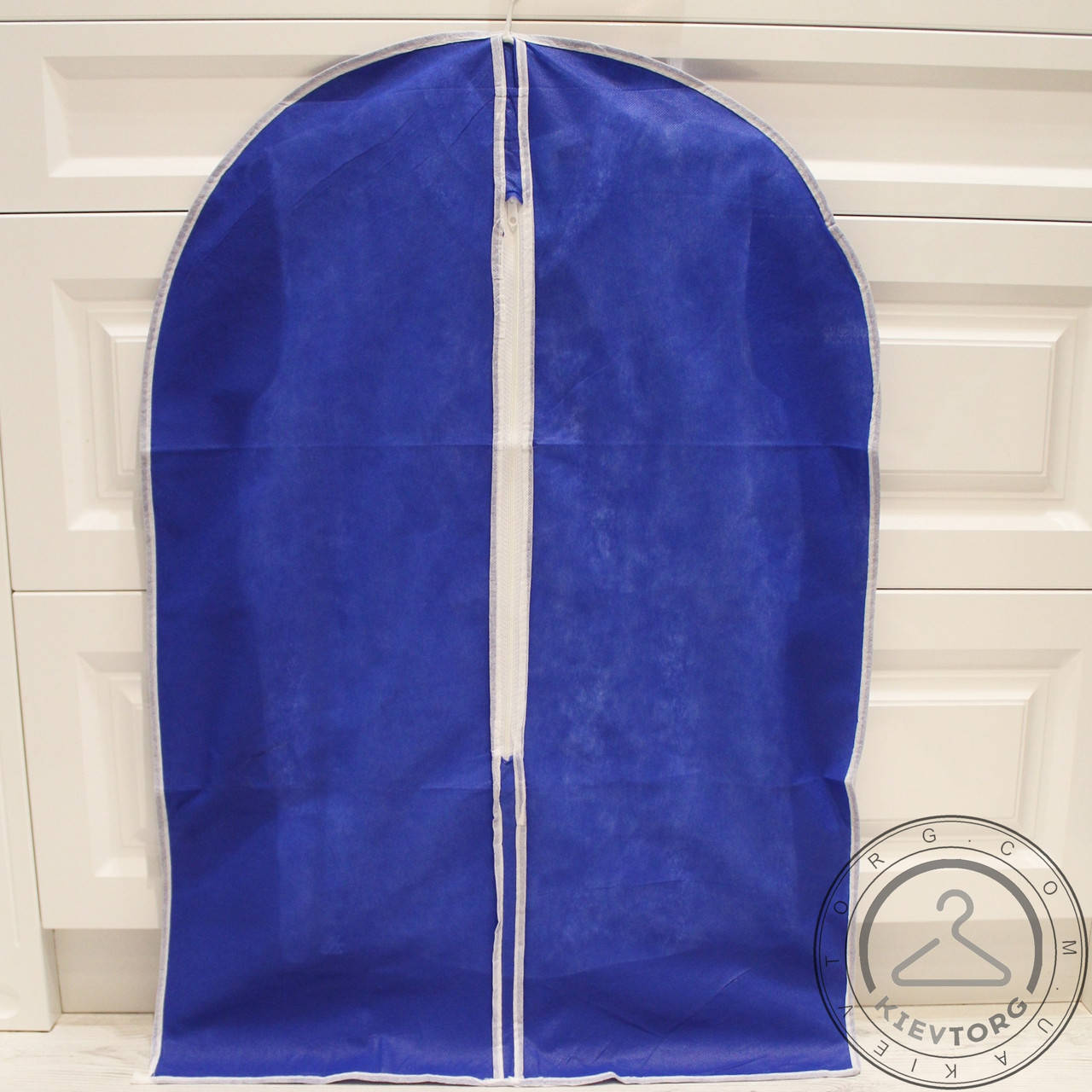 

Кофр чехол для упаковки и хранения одежды, костюмов на молнии тканевый синий, 60х90 см