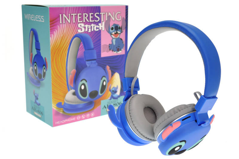 

Детские накладные Беспроводные блютуз наушники "Stitch" AH-806