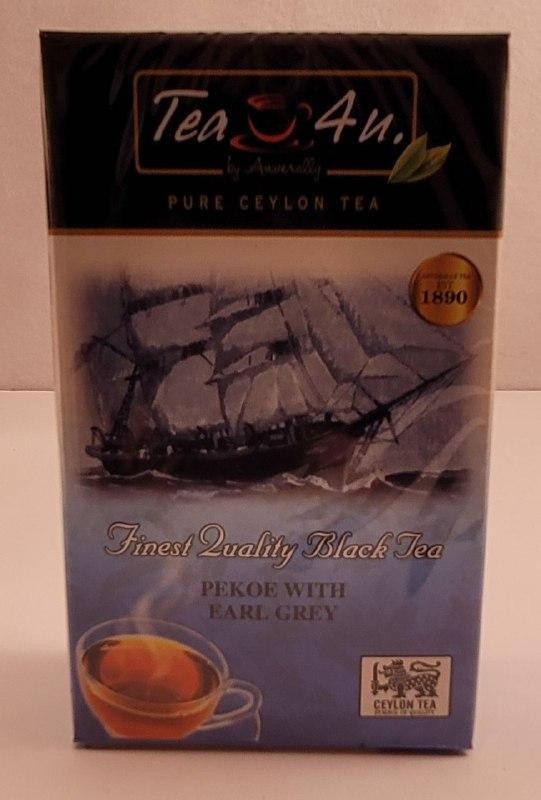 

Цейлонский чёрный чай с бергамотом сорт премиум Pekoe With Earl Grey Tea 4U 100гр