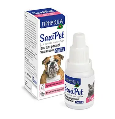 

Природа SaniPet гель для ухода за полостью рта собак и кошек 15мл