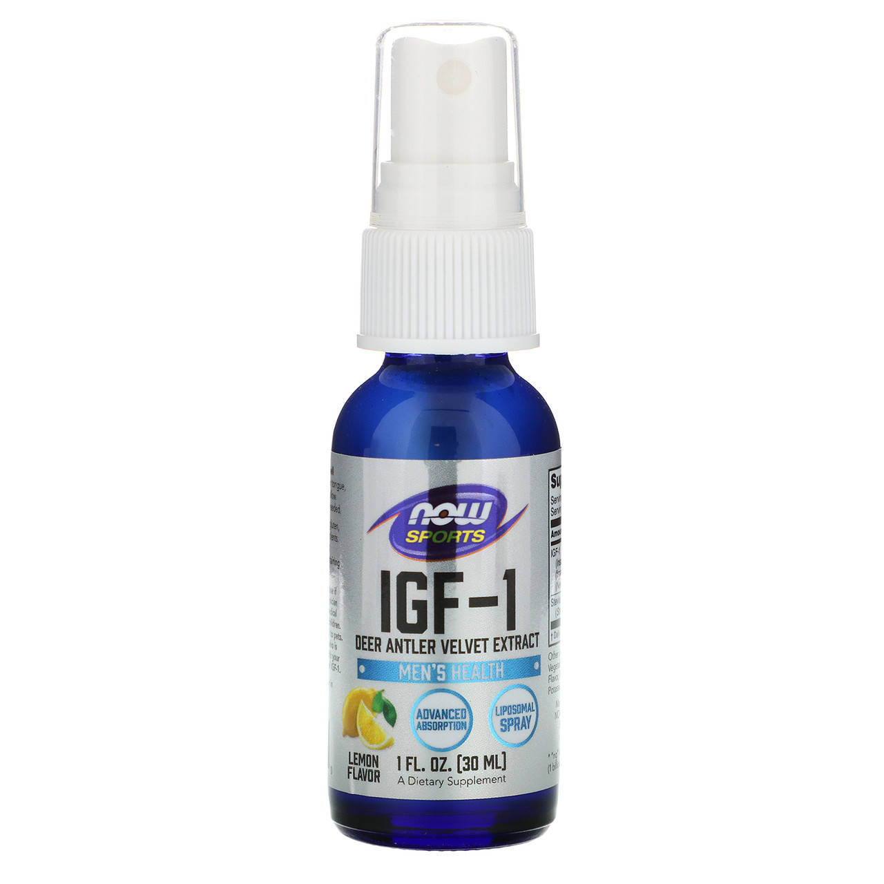 

Мужская формула Now Foods, IGF-1, Deer Antler Velvet Extract, Lemon Flavor, 1 fl oz (30 ml) - Оригинал