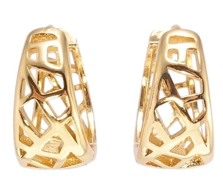 

Серьги Xuping Позолота 18K колечки "Декоративный резной орнамент" на одну сторону