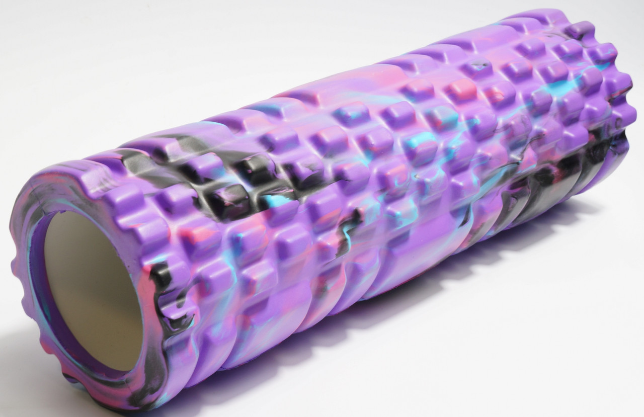 

Массажный валик MS 2126 рулон для йоги, EVA, размер 30-10см, Фиолетовый с разводами, в кульке