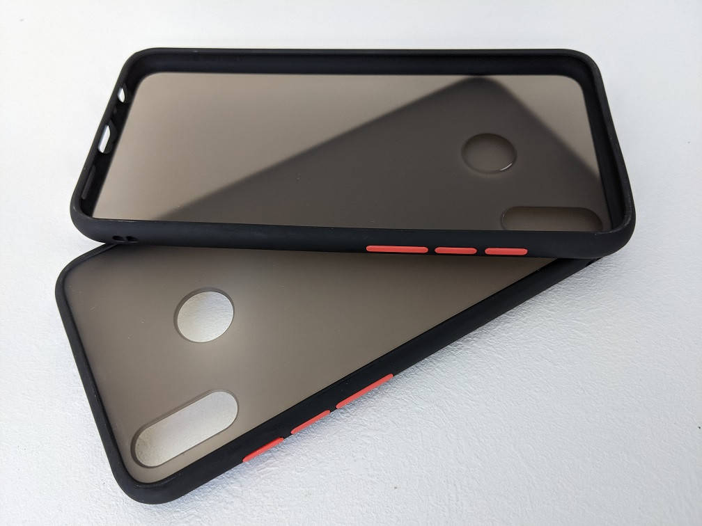 

Противоударный матовый чехол для Honor 8x Черный бампер