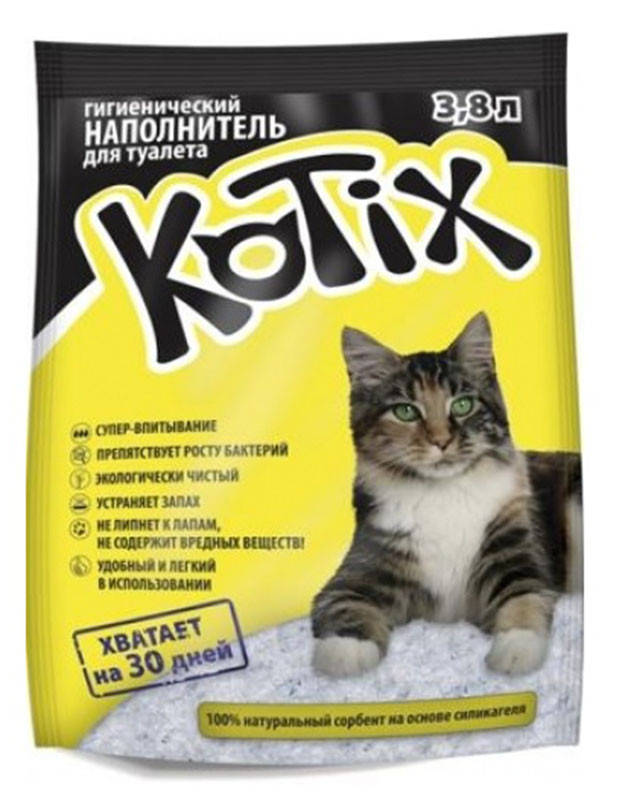 

Силікагелевий наповнювач для кошачого туалету KOTIX 3,8 л