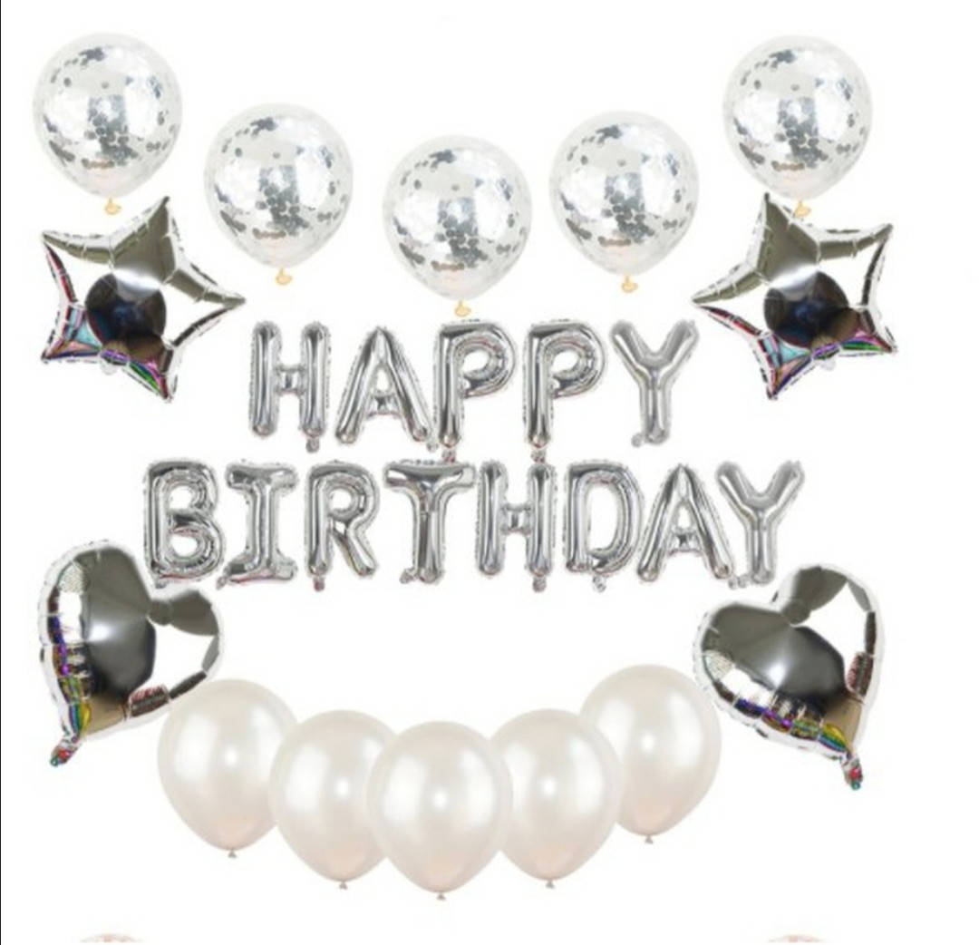 

Набор шаров на день рождения, "HAPPY BIRTHDAY" 044