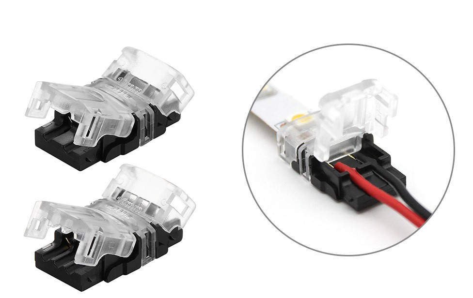 

Коннектор HIPPO-M 8мм 2pin-2pin. Cоединение ленты с проводом без пайки