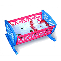 

Игрушка Кроватка для куклы с постелью Бамсик 006-1