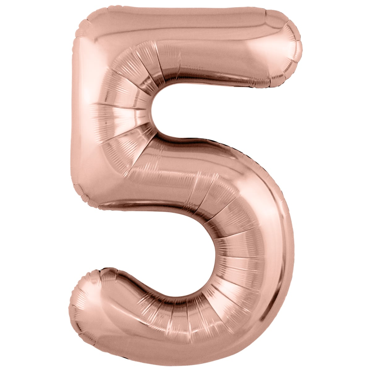 

Фольгированная цифра (102 см) Slim 5 розовое золото