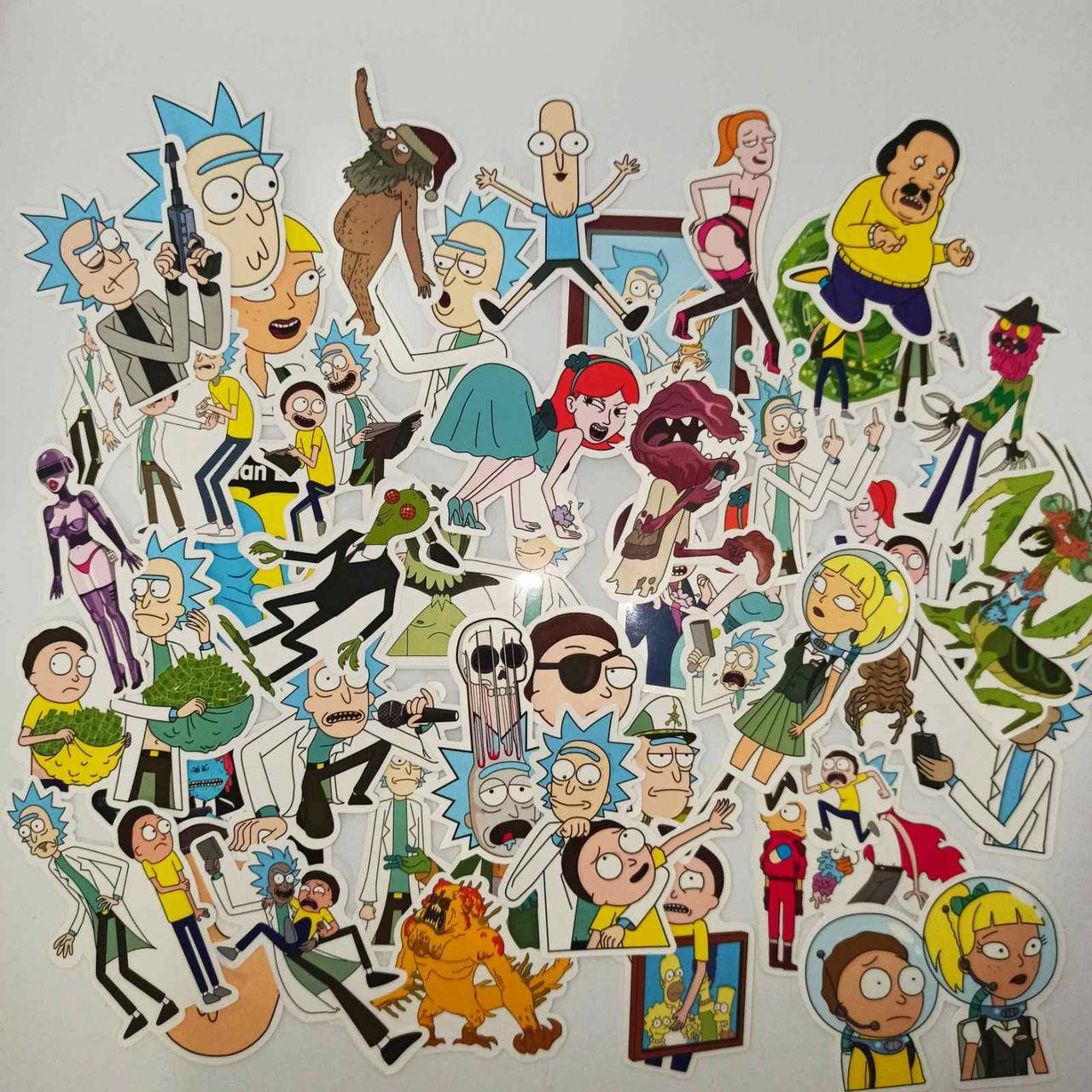 

Набор виниловых наклеек стикеров Стикерпак Рик и Морти Стикербомбинг на авто телефон ноутбук стену 100 шт