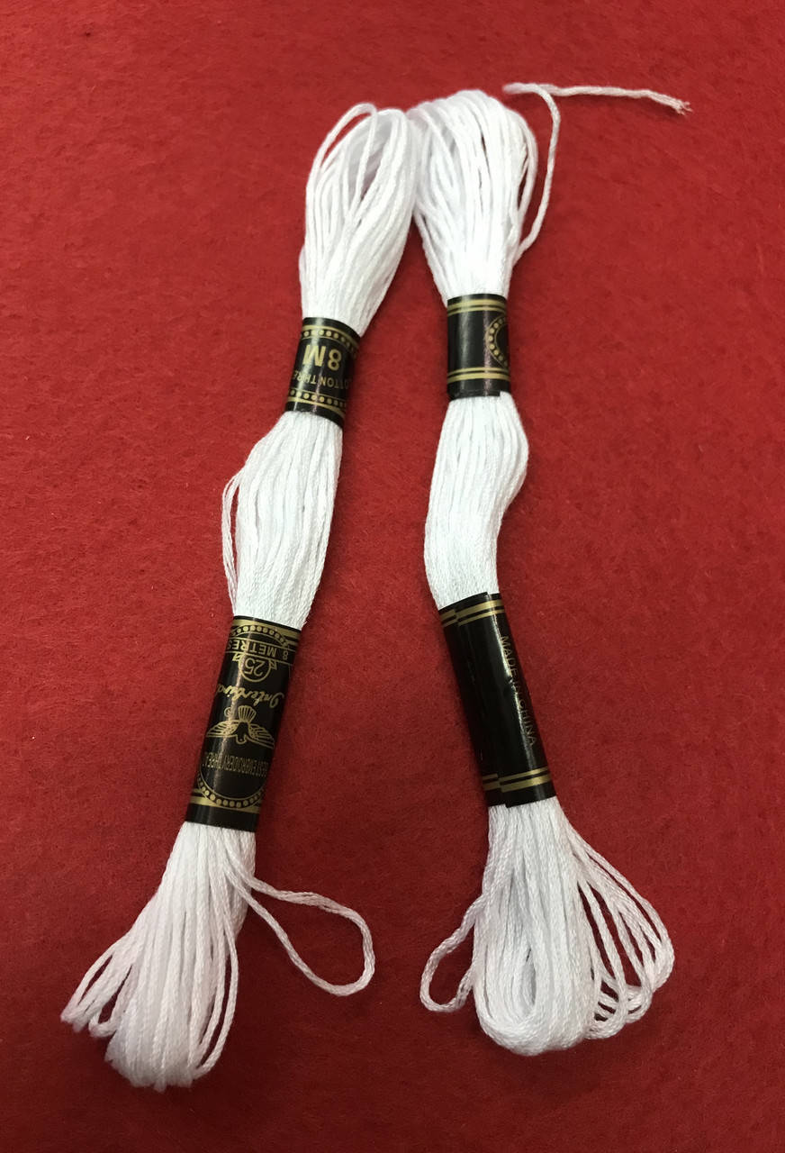 

Мулине нитки для вышивания белые, Белый