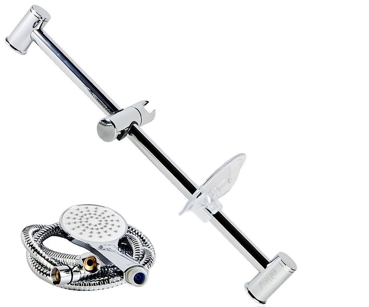 

Душевой гарнитур со штангой и мыльницей ручной душ 1 режим шланг 1,5 м VOLLE NEMO 15146100 хром
