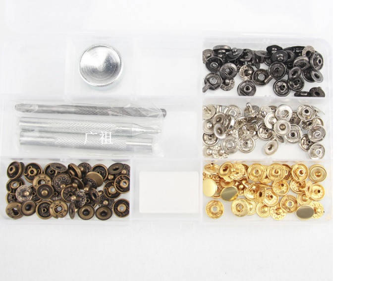 

Набор для установки кнопок 655 10 мм 40 кнопок серебро и бронза золото никель