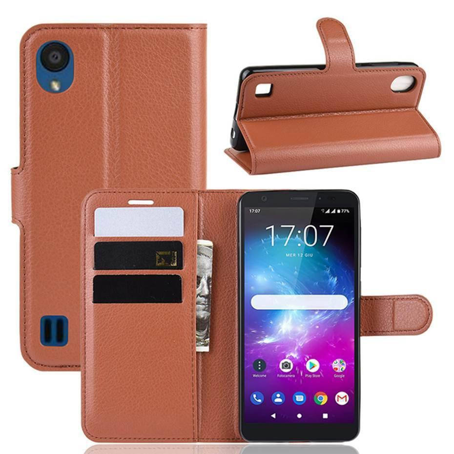 

Чехол IETP для ZTE Blade A5 2019 книжка кожа PU коричневый