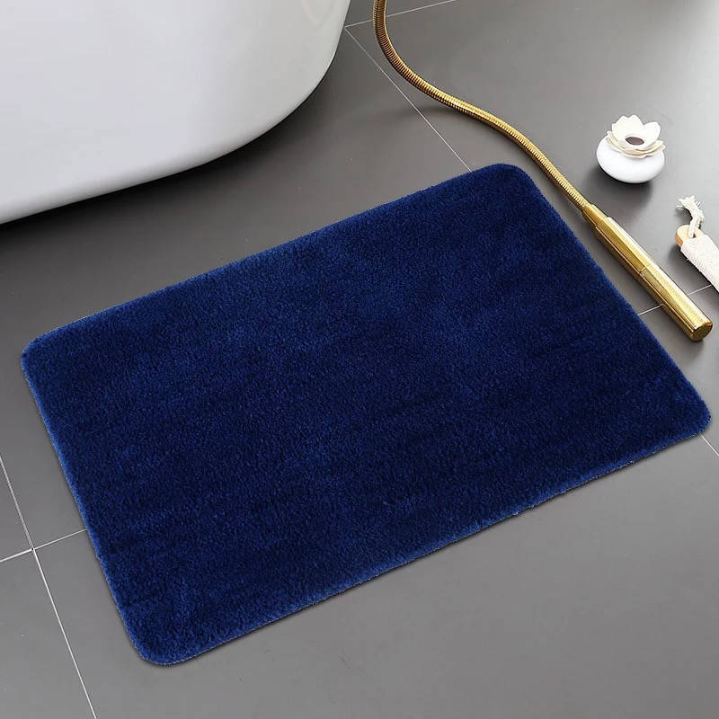 

Коврик для ванны Bathlux мягкий тканевой прорезиненный, нескользящий Синий