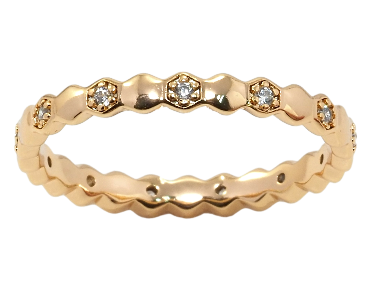 

Кольцо Xuping Позолота 18K "Многогранники с цирконием" р.18,18.5,19.5,20