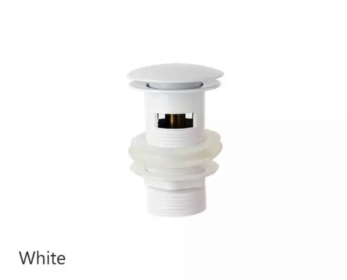 

Белый донный клапан клик-клак с переливом FUTURA White