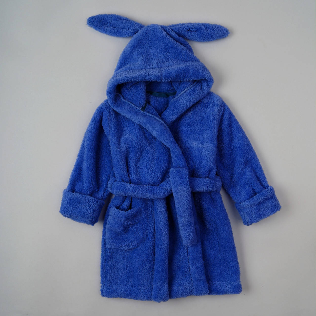

Халат детский махровый с ушками синий 92 -110 на 2-5 лет 104