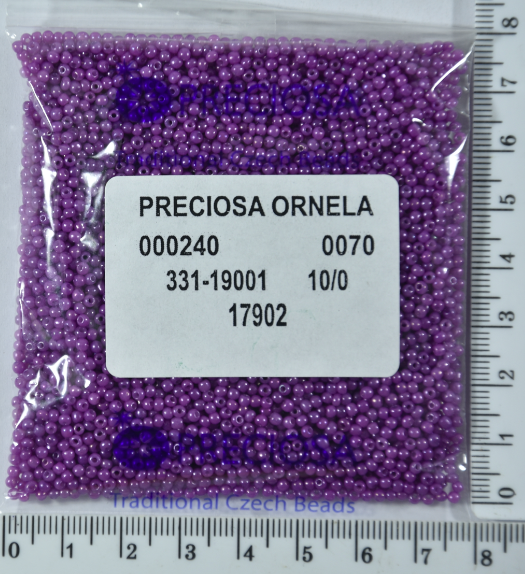 

Бисер PRECIOSA №10/0 мат-блестящ №17902 пакет 50 грамм уп=1пакет