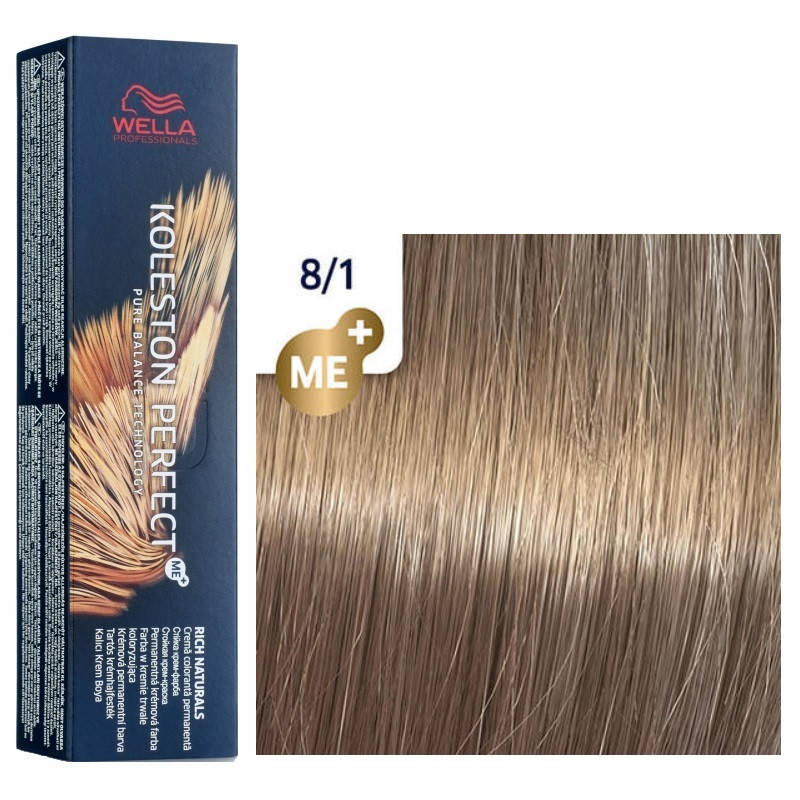 

Краска для волос Wella Professionals Koleston Rich Naturals 8/1 Светлый блонд пепельный