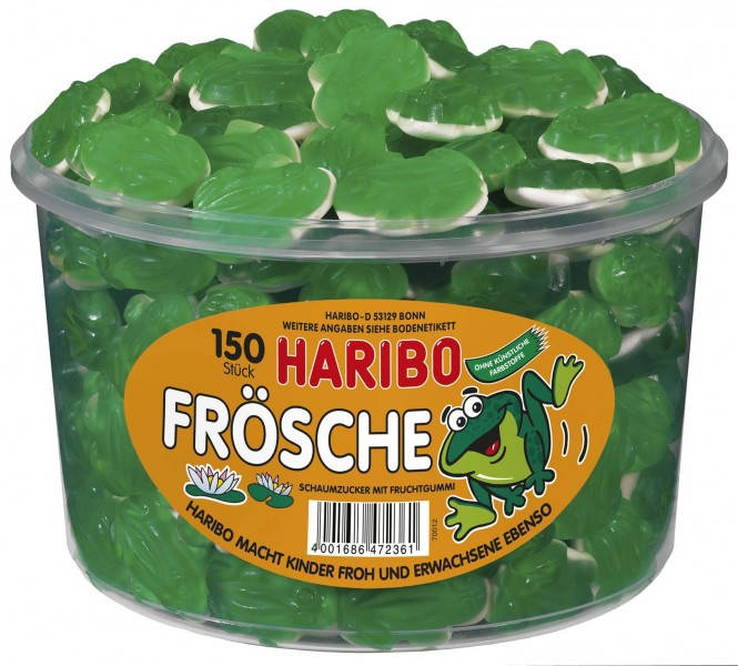 

Желейные конфеты Лягушки Харибо Haribo 1050гр. 150шт.